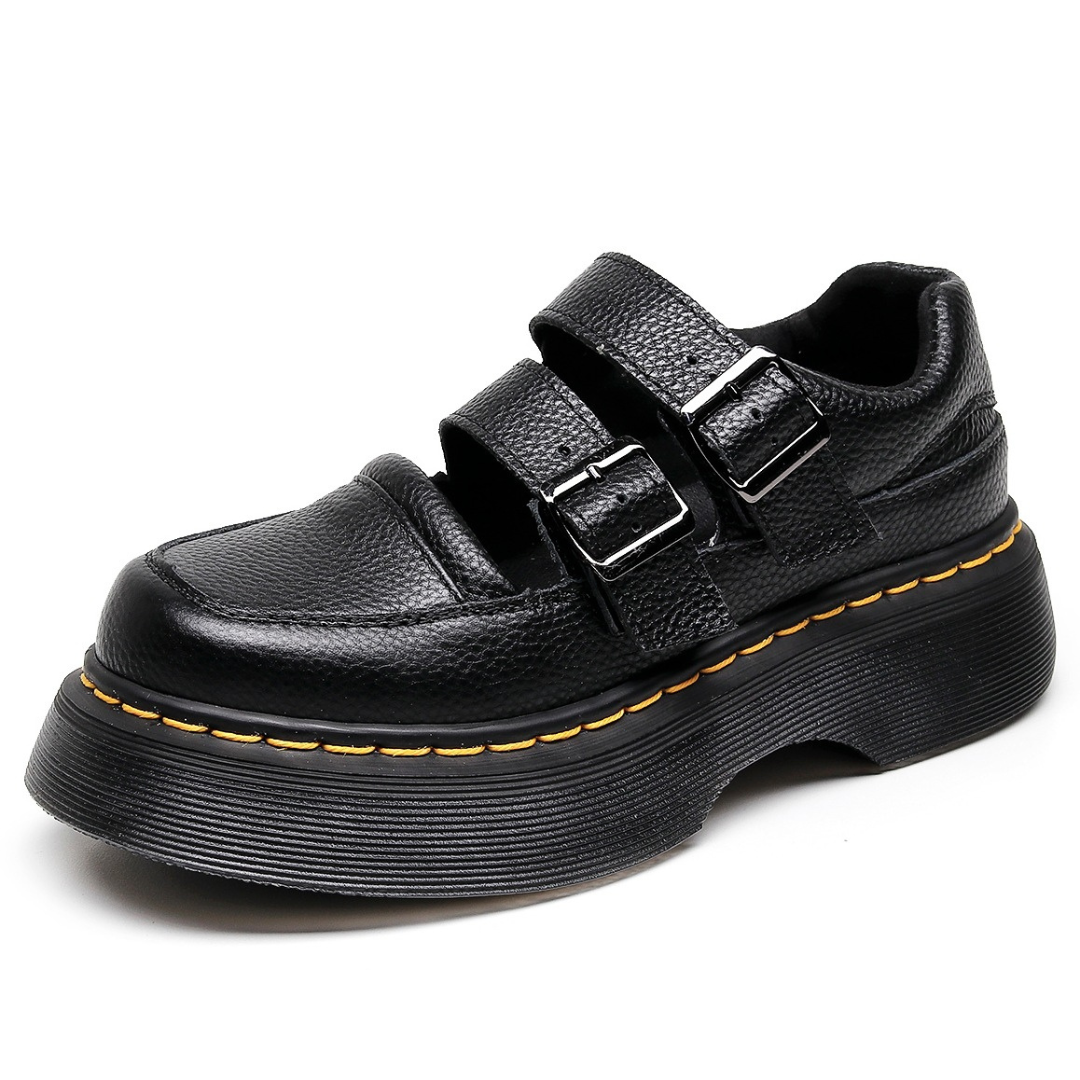 Platform Mary Jane Shoes for Women β Double Buckle Strap Design