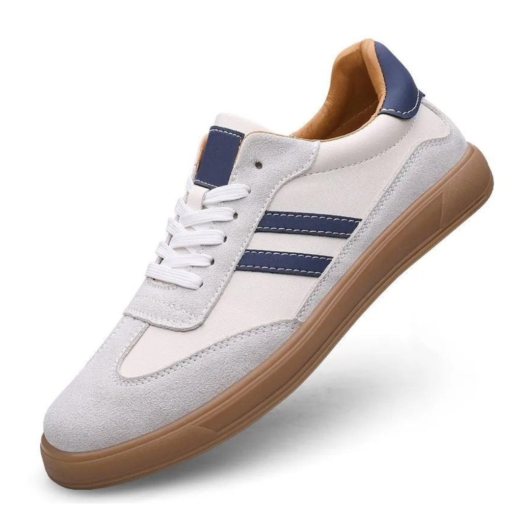 Men's Retro Sneakers β Lace-Up Design with Contrast Stripes