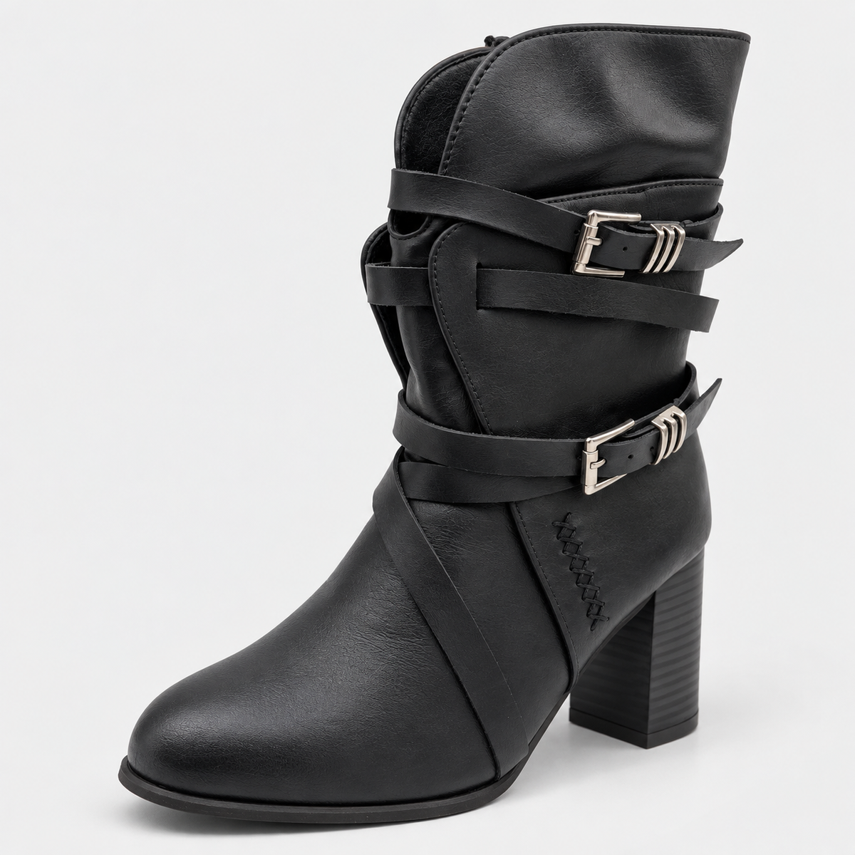 Retro Belt Buckle Boots for Women β Stylish & Comfortable