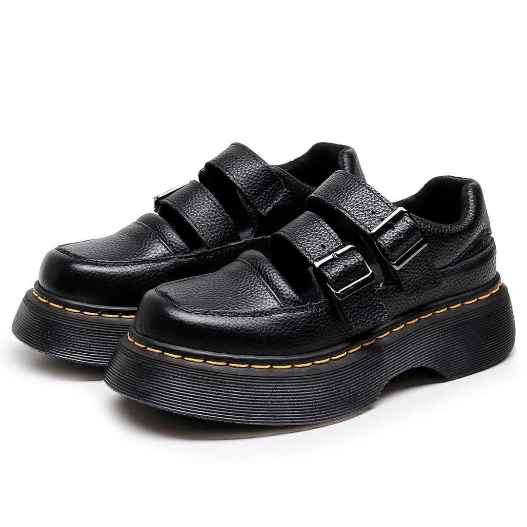 Platform Mary Jane Shoes for Women β Double Buckle Strap Design