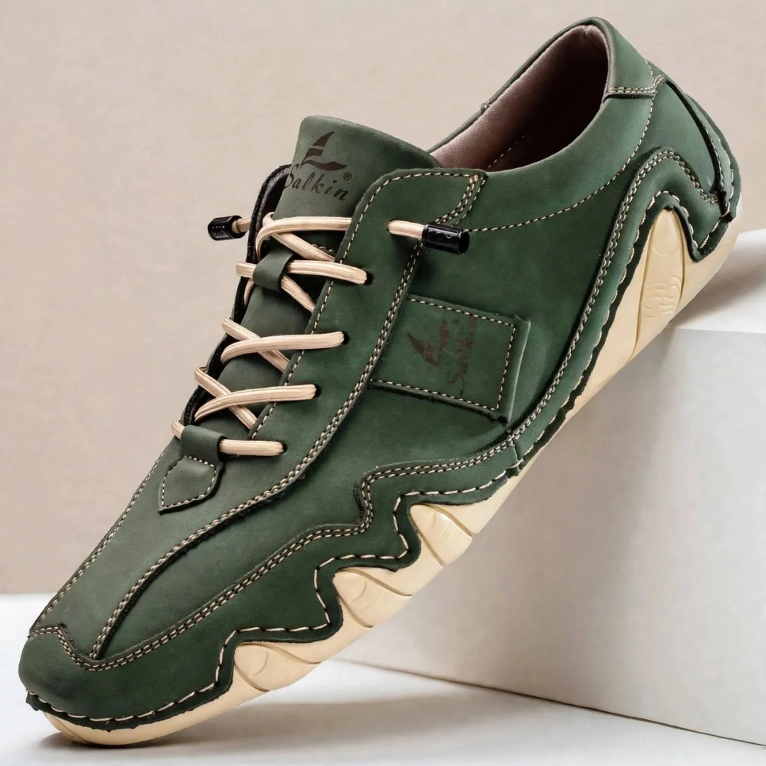 Men's Casual Lace-Up Sneakers with Flexible Sole β Everyday Walking Shoes