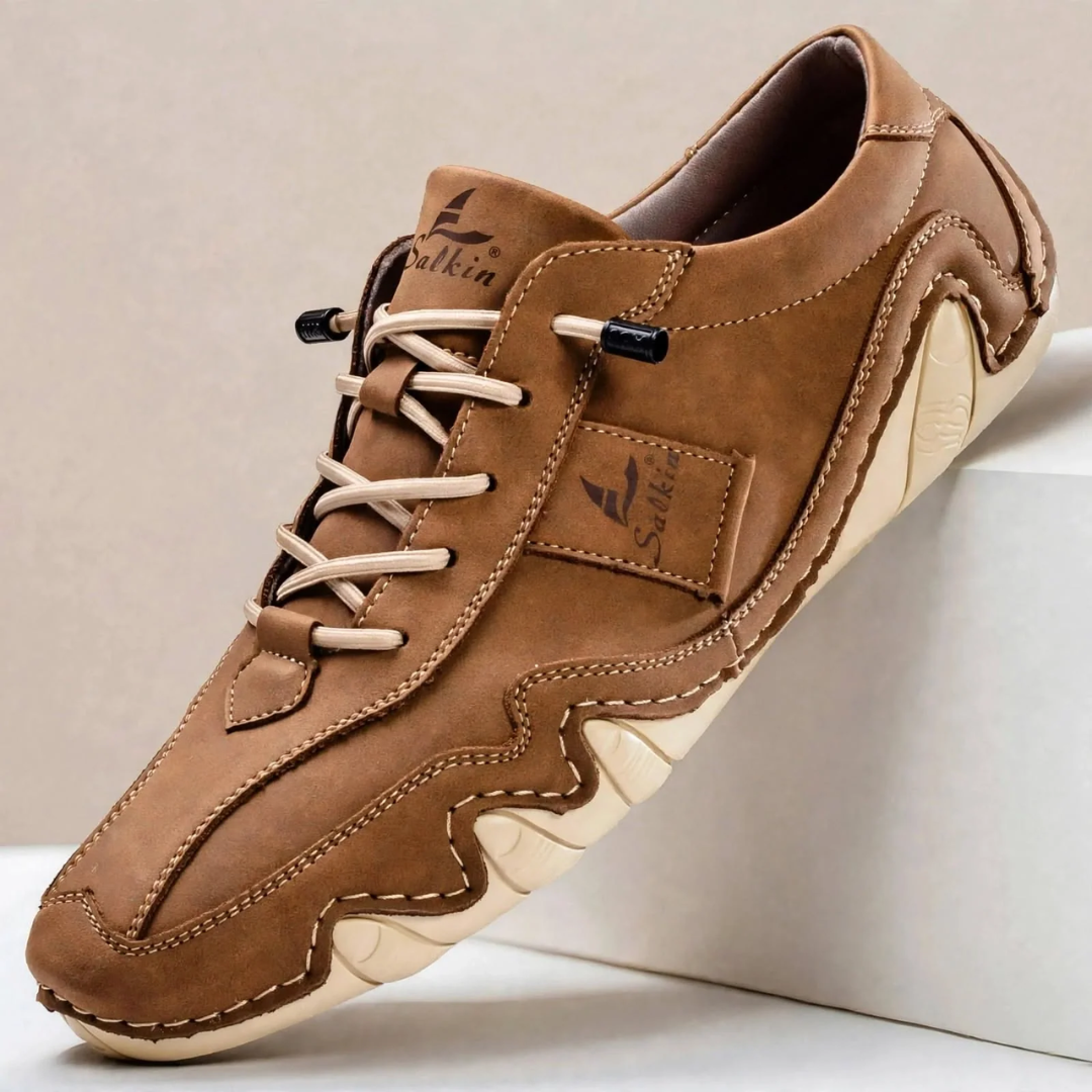 Men's Casual Lace-Up Sneakers with Flexible Sole β Everyday Walking Shoes