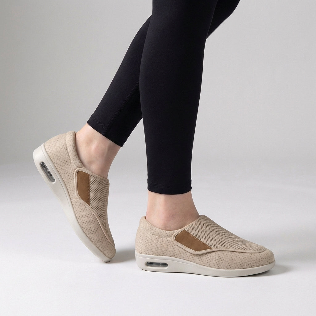 Breathable Slip-On Walking Shoes for Women β Cushioned All-Day Support