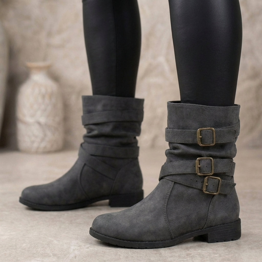 Buckle Ankle Boots for Women β Stylish & Comfortable