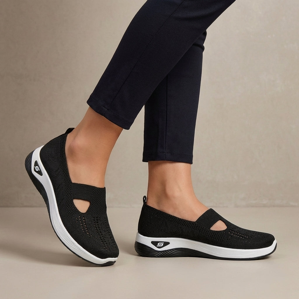 Breathable Knit Walking Sneakers β Lightweight Slip-On Comfort Shoes