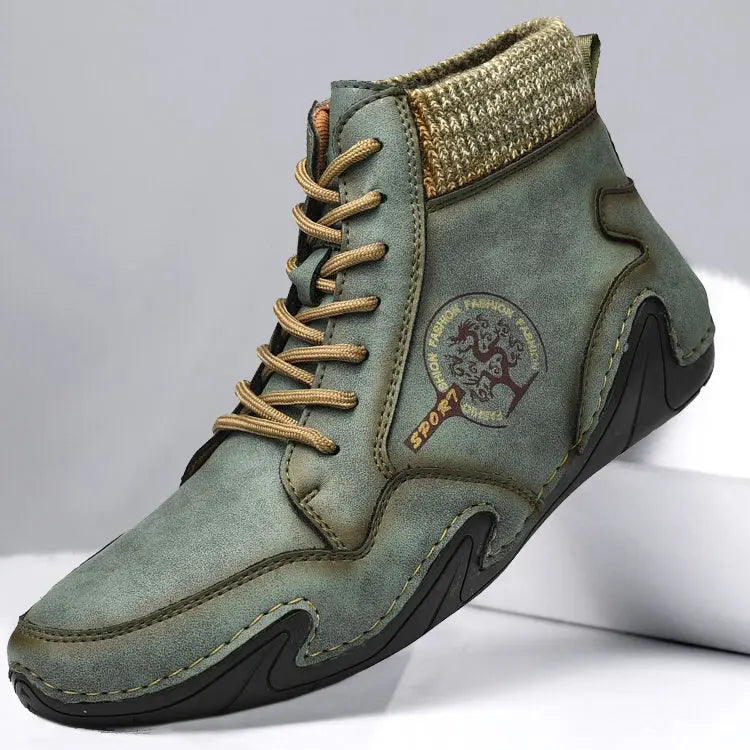 Black Leather Ankle Boots for Men β Comfortable & Slip-Resistant 1