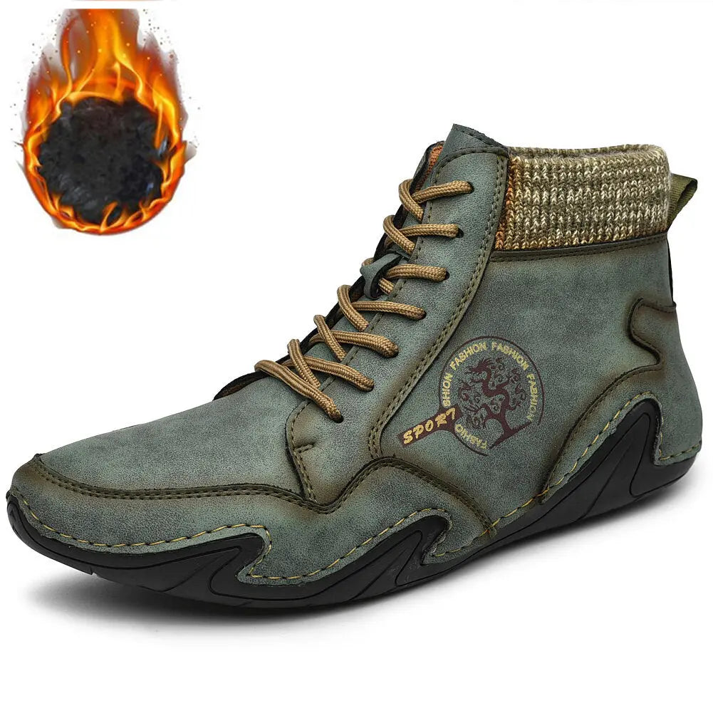 Black Leather Ankle Boots for Men β Comfortable & Slip-Resistant 6