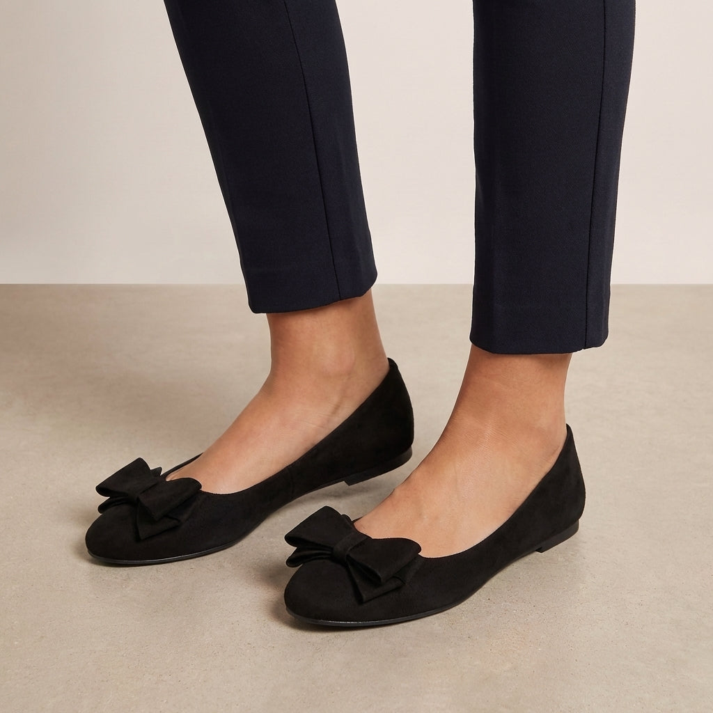 Bow Detail Ballet Flats β Lightweight Casual Comfort Walking Shoes