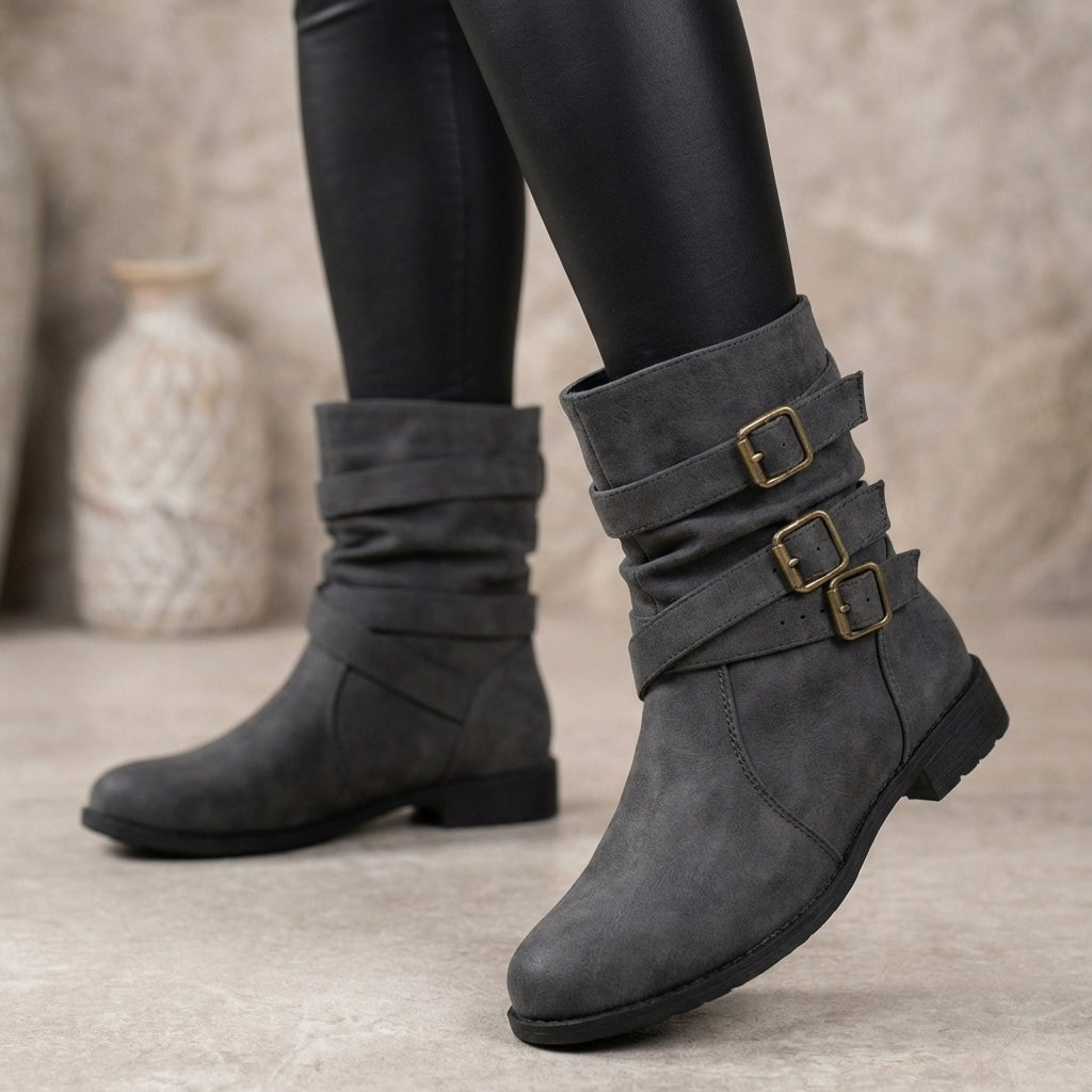 Buckle Ankle Boots for Women β Stylish & Comfortable