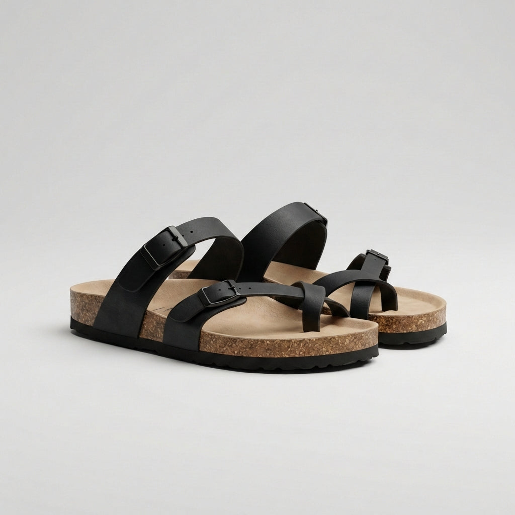 Casual Sandals for Women β Adjustable Straps & Cushioned Cork Support