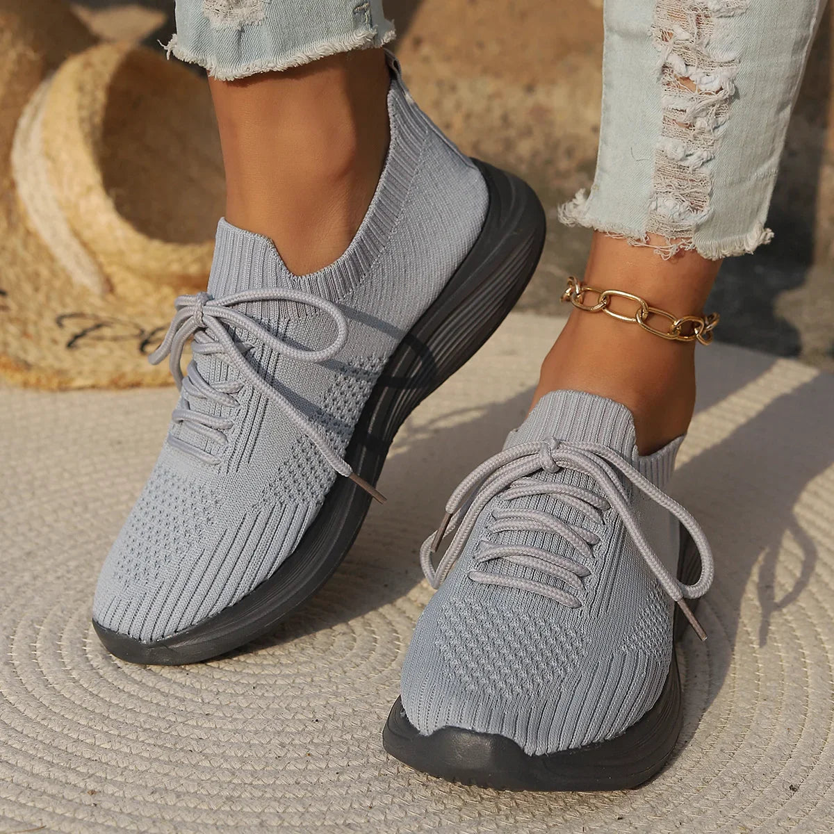 Breathable Knit Sneakers for Women β Lightweight & Casual Comfort