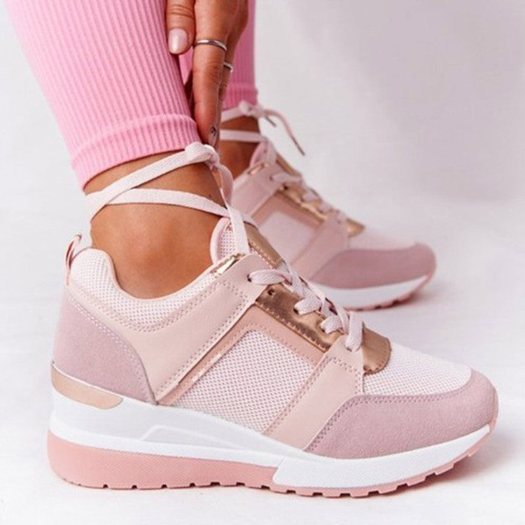 Breathable Wedge Sneakers for Women – Stylish & Supportive Comfort