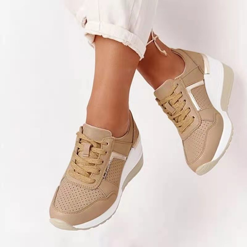 Breathable Wedge Sneakers for Women – Stylish & Supportive Comfort