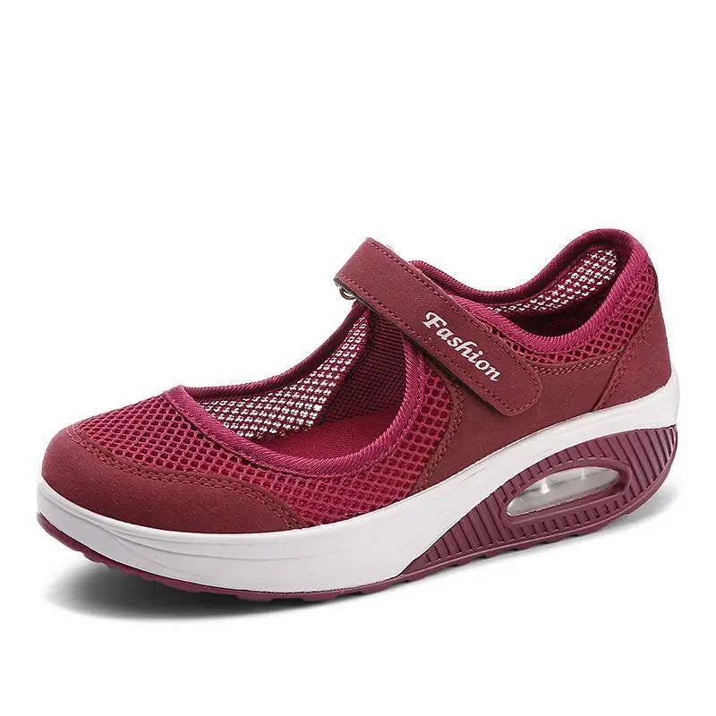 Breathable Mesh Fitness Sneakers for Women β Stylish & Comfortable Platform Design 0