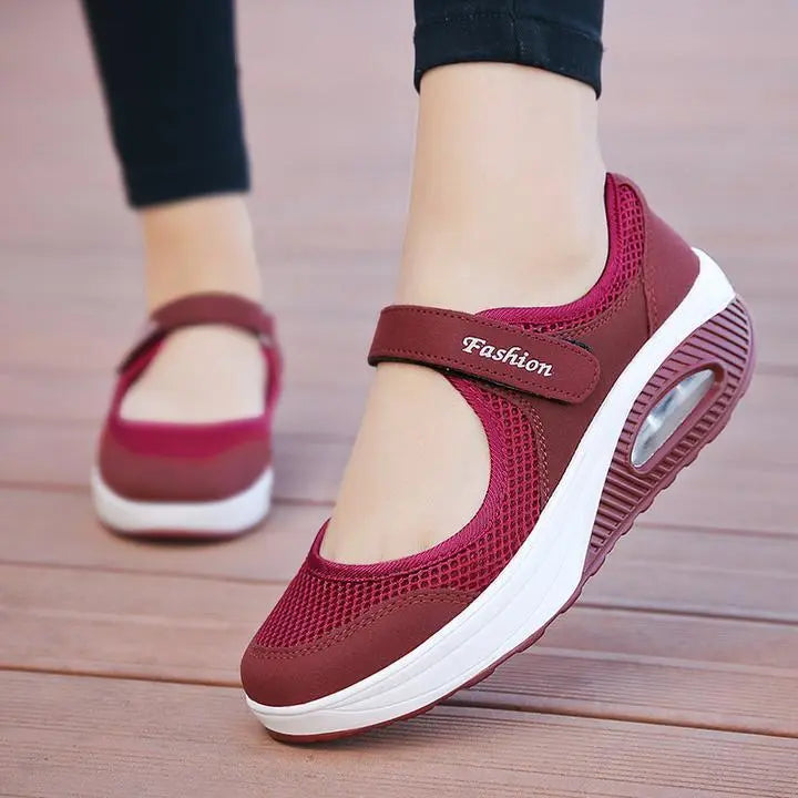 Breathable Mesh Fitness Sneakers for Women β Stylish & Comfortable Platform Design 6