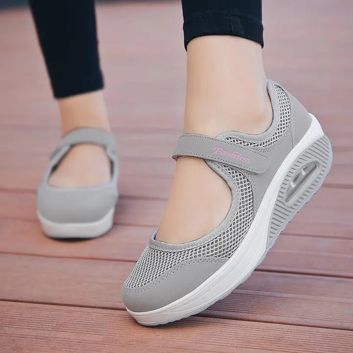 Breathable Mesh Fitness Sneakers for Women β Stylish & Comfortable Platform Design 7