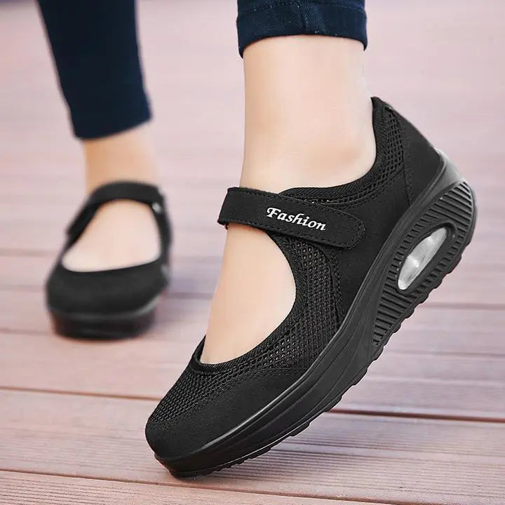 Breathable Mesh Fitness Sneakers for Women β Stylish & Comfortable Platform Design 8