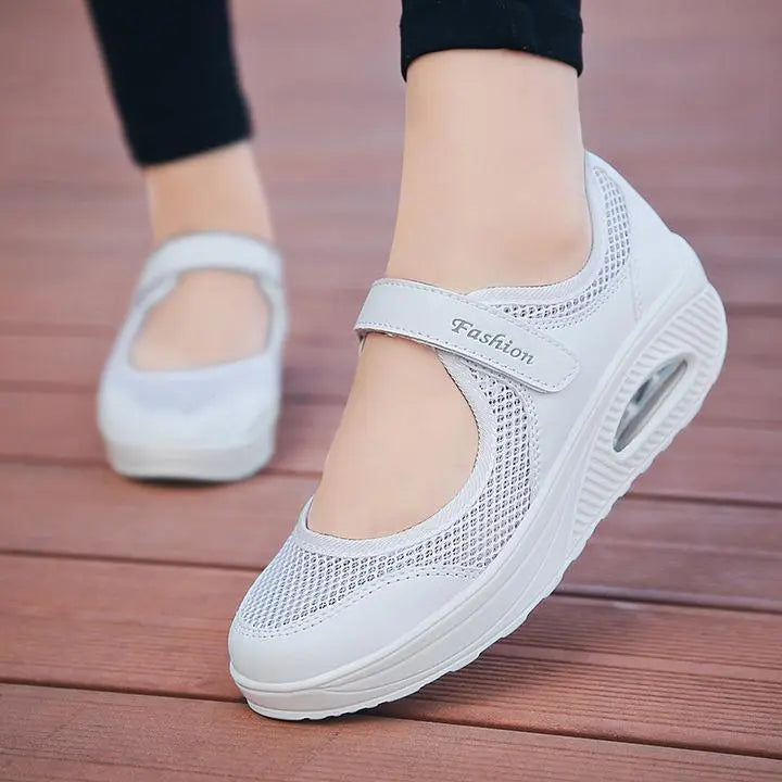 Breathable Mesh Fitness Sneakers for Women β Stylish & Comfortable Platform Design 9