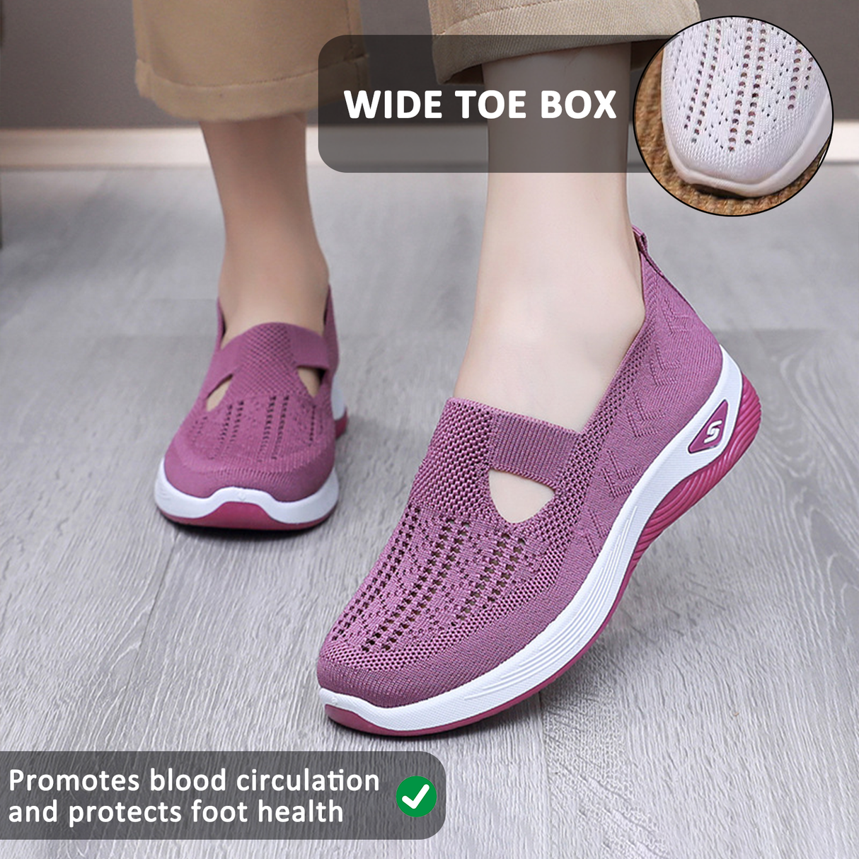 Breathable Slip-On Shoes for Women – Lightweight & Eco-Friendly Comfort 4
