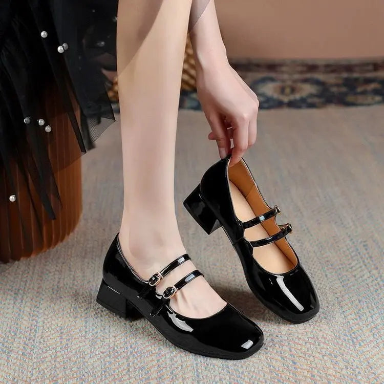 Burgundy Mary Jane Pumps for Women β Vintage-Inspired Comfort & Elegance