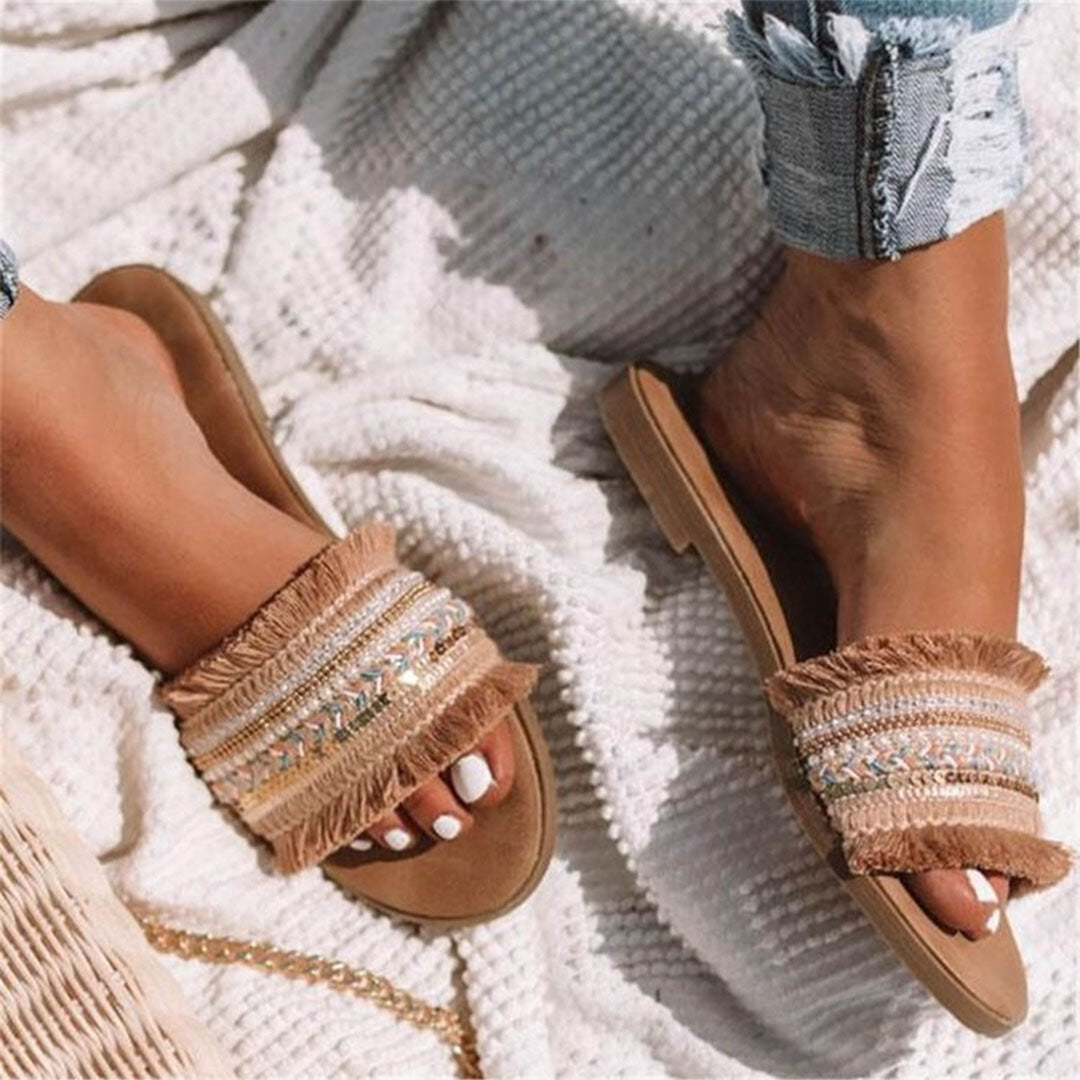 Chic Open-Toe Slippers for Women β Stylish & Comfortable Footwear