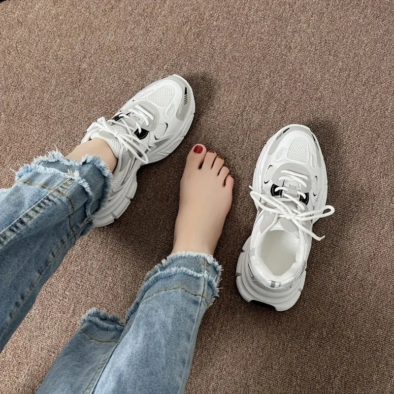 Colorblock Sneakers β Casual & Stylish β Lightweight Mesh Upper