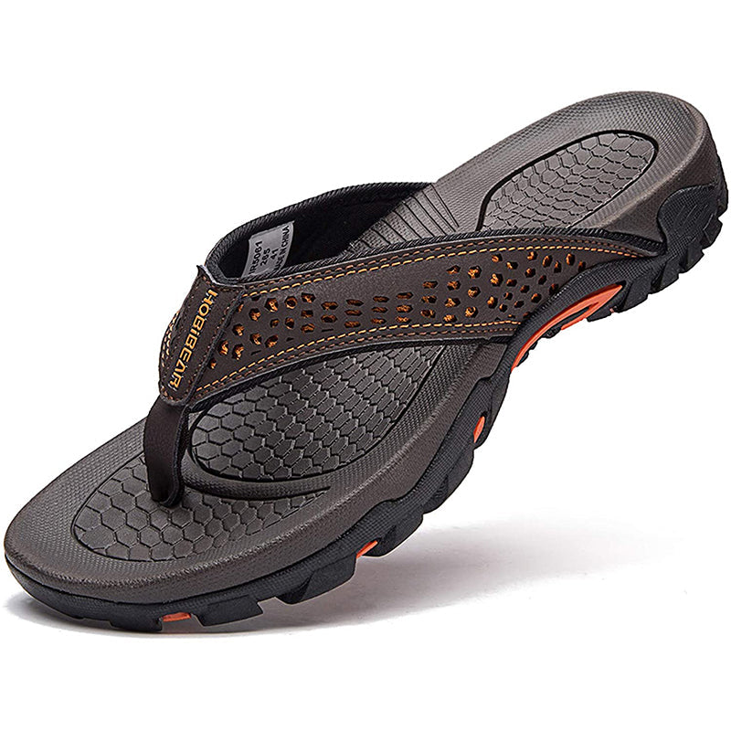 Comfortable Leather Flip Flops for Men β Casual Outdoor Style
