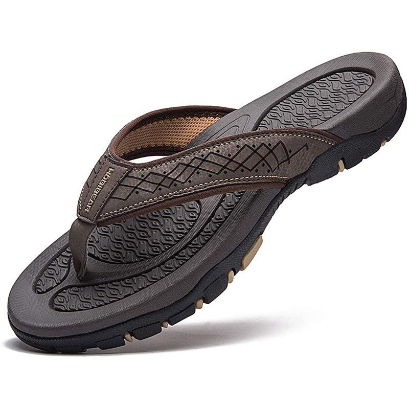 Comfortable Leather Flip Flops for Men β Casual Outdoor Style