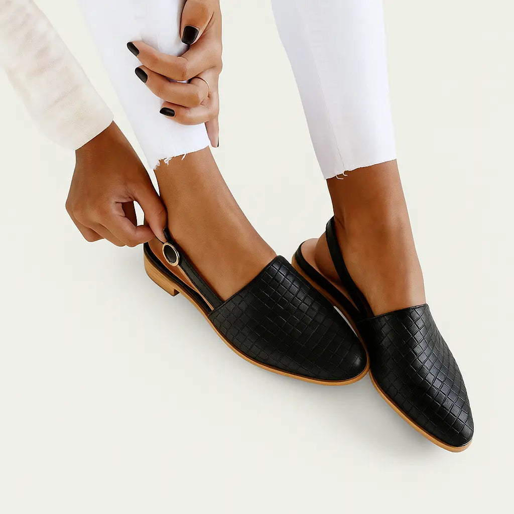 Comfortable Woven Slingback Flats for Everyday Comfort Bareroots Footwear