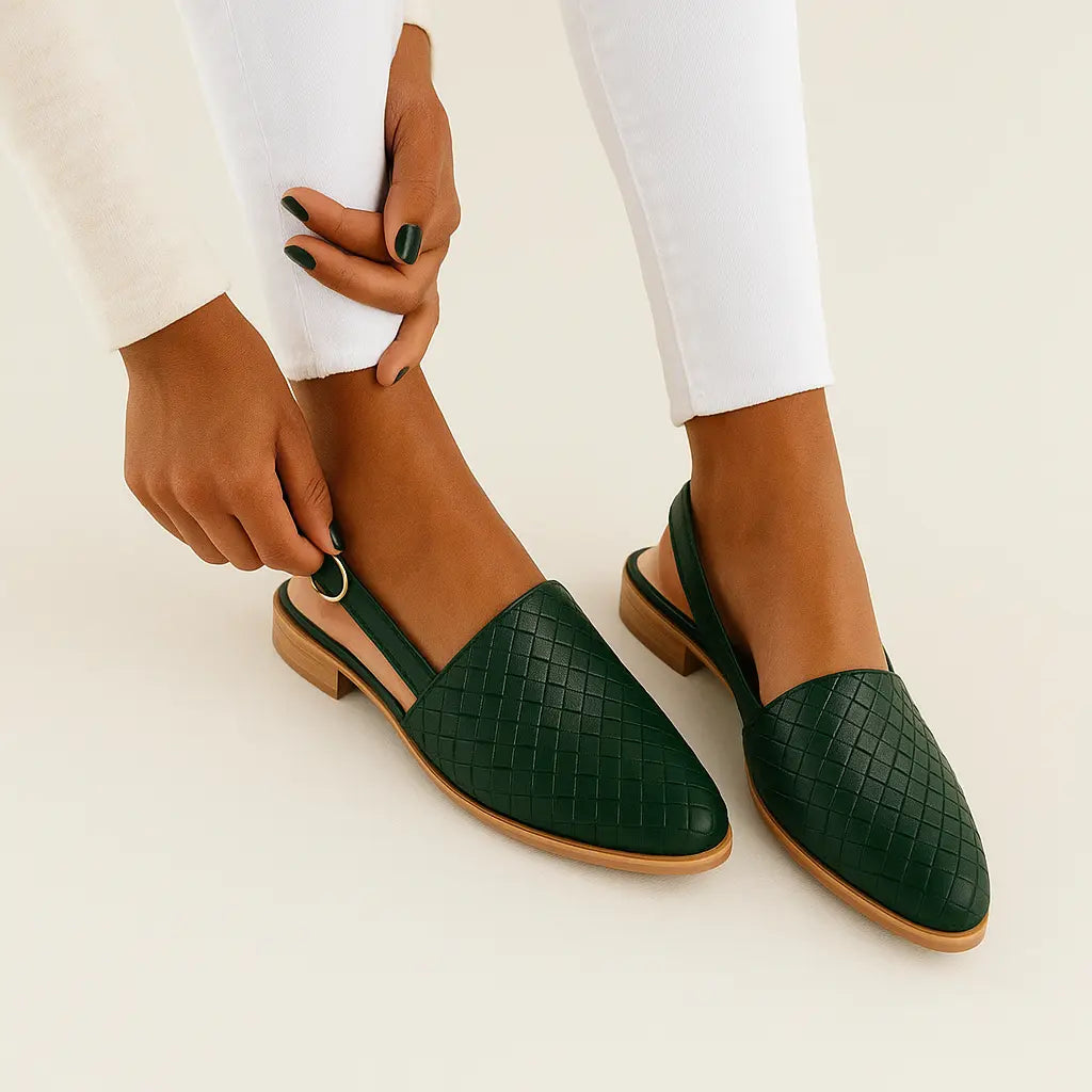Comfortable Woven Slingback Flats for Everyday Comfort Bareroots Footwear