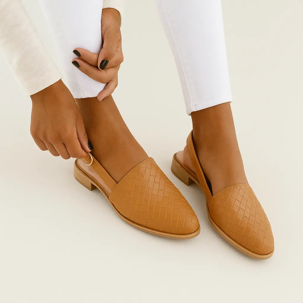 Comfortable Woven Slingback Flats for Everyday Comfort Bareroots Footwear