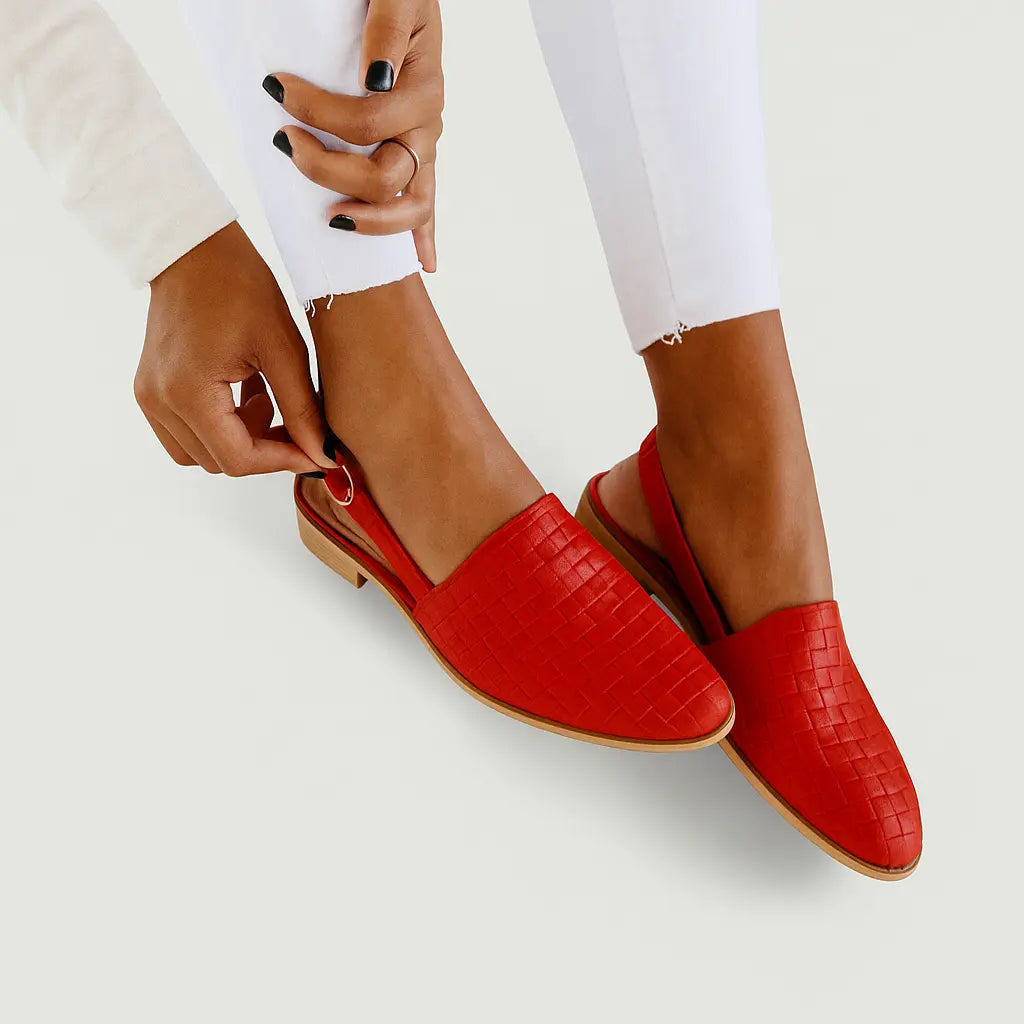 Comfortable Woven Slingback Flats for Everyday Comfort Bareroots Footwear