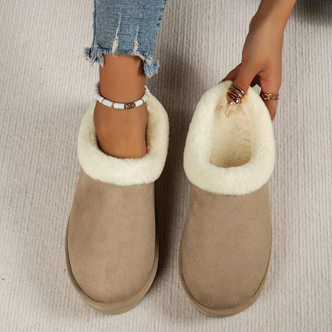 Cozy Slip-On Snow Boots for Women β Stylish & Warm for Winter Adventures