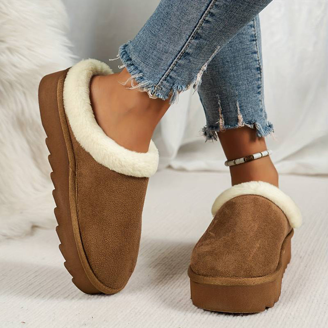 Cozy Slip-On Snow Boots for Women β Stylish & Warm for Winter Adventures