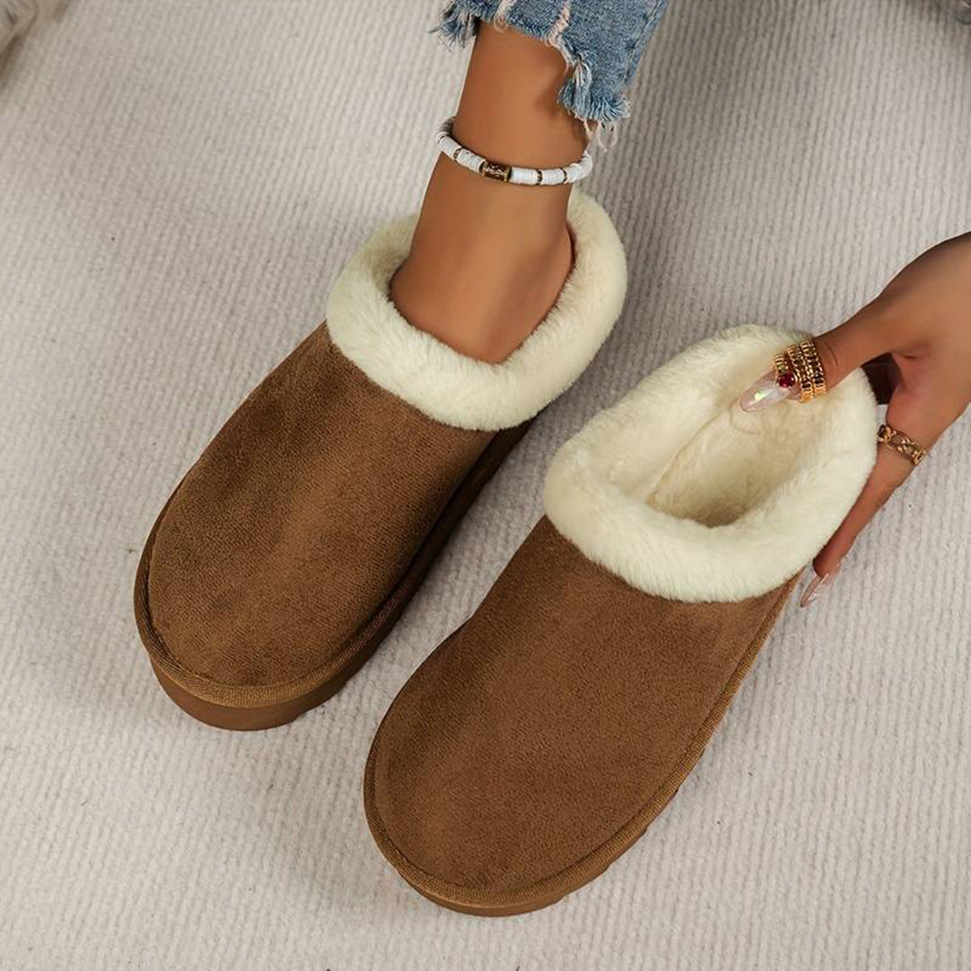 Cozy Slip-On Snow Boots for Women β Stylish & Warm for Winter Adventures