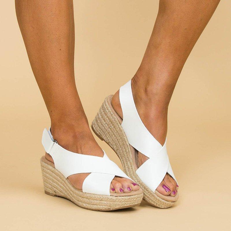 Criss-Cross Espadrille Wedge Sandals for Women β Stylish & Comfortable Summer Footwear