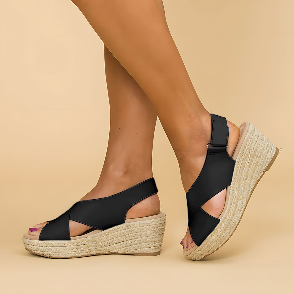 Criss-Cross Espadrille Wedge Sandals for Women β Stylish & Comfortable Summer Footwear