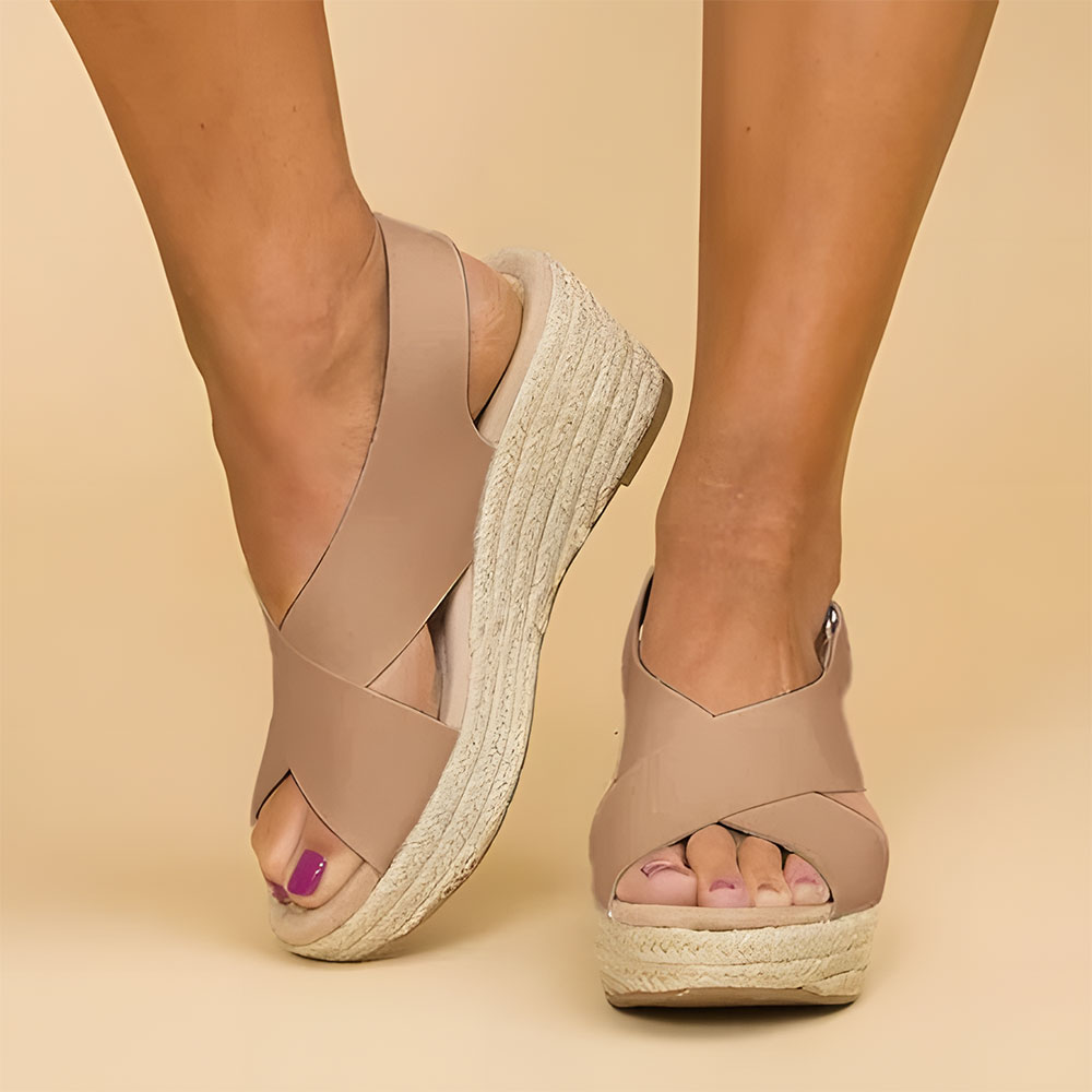 Criss-Cross Espadrille Wedge Sandals for Women β Stylish & Comfortable Summer Footwear
