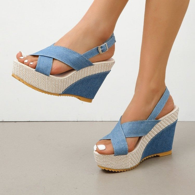 Crisscross Wedge Sandals for Women β Stylish & Comfortable Summer Footwear