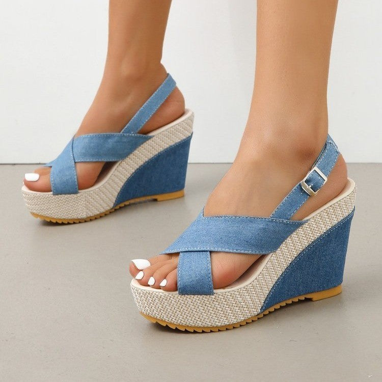 Crisscross Wedge Sandals for Women β Stylish & Comfortable Summer Footwear