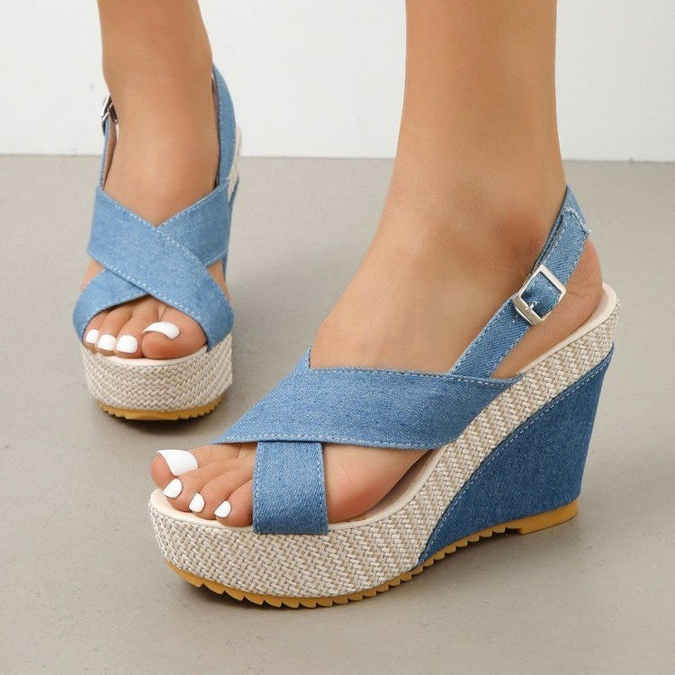 Crisscross Wedge Sandals for Women β Stylish & Comfortable Summer Footwear