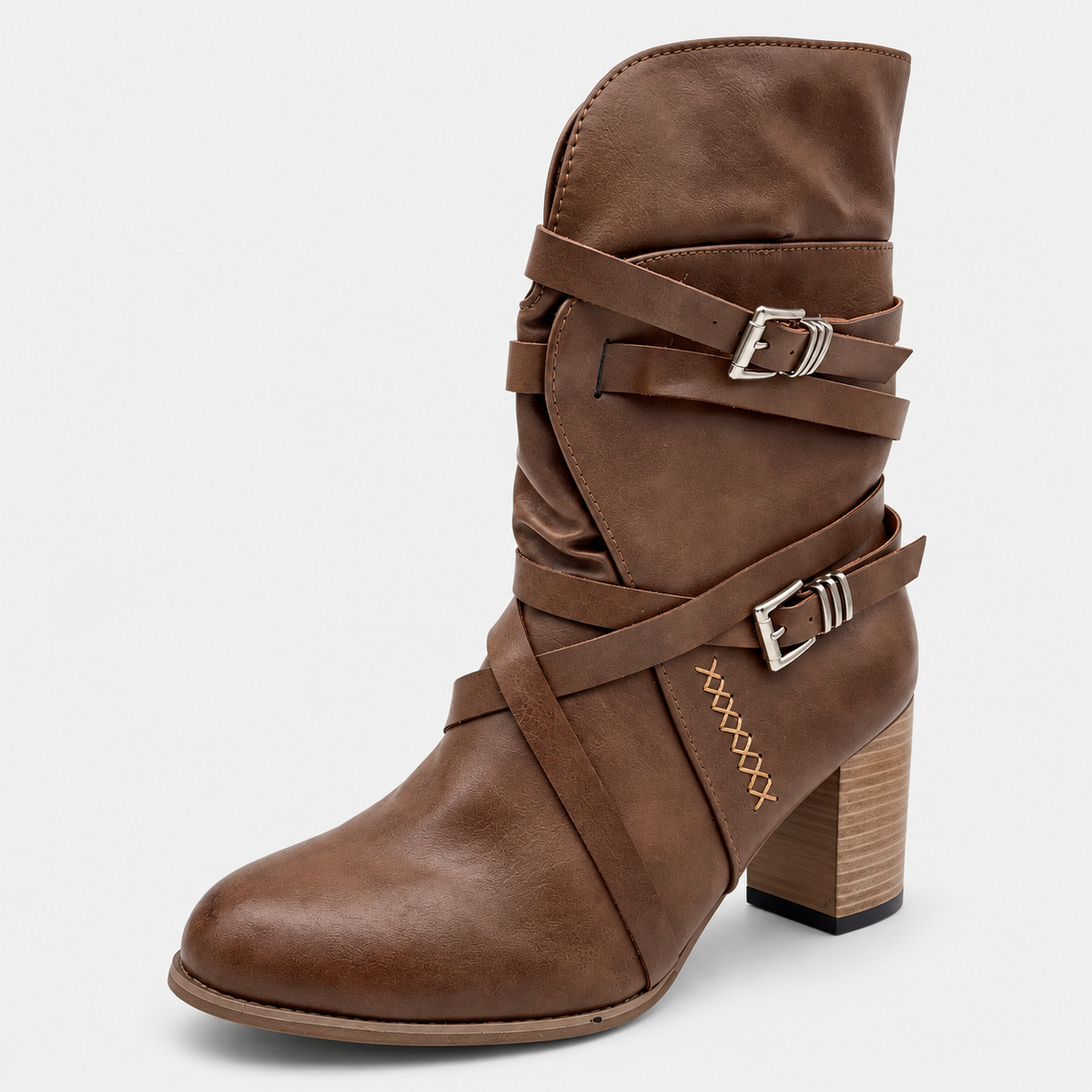 Retro Belt Buckle Boots for Women β Stylish & Comfortable