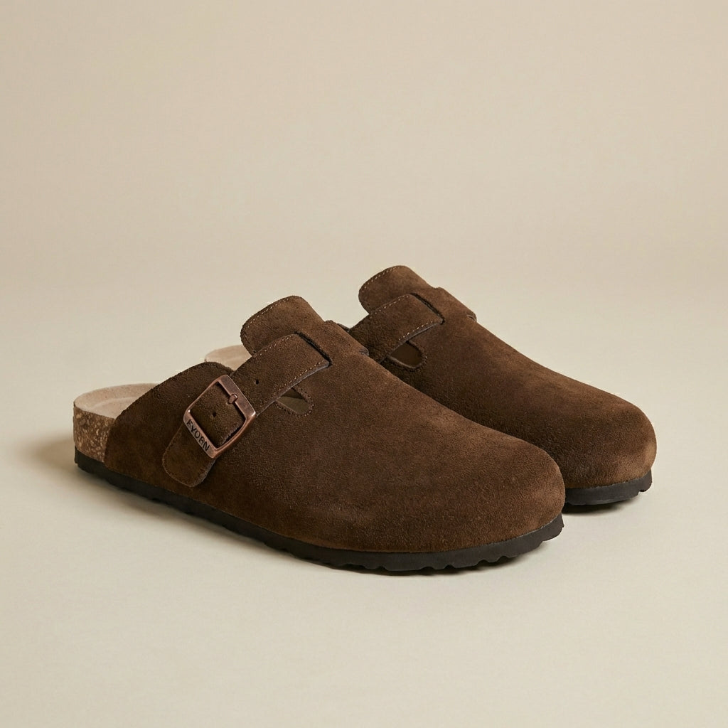 Suede Clogs for Women β Adjustable Strap & All-Day Support