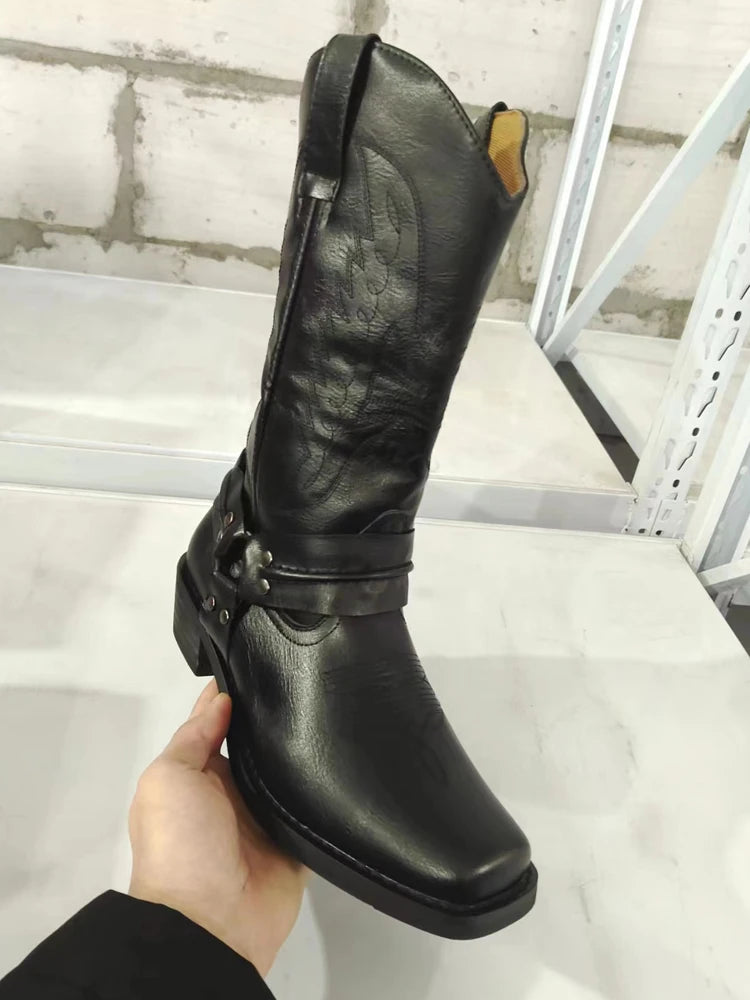 Embroidered Cowboy Boots for Men β Stylish & Comfortable