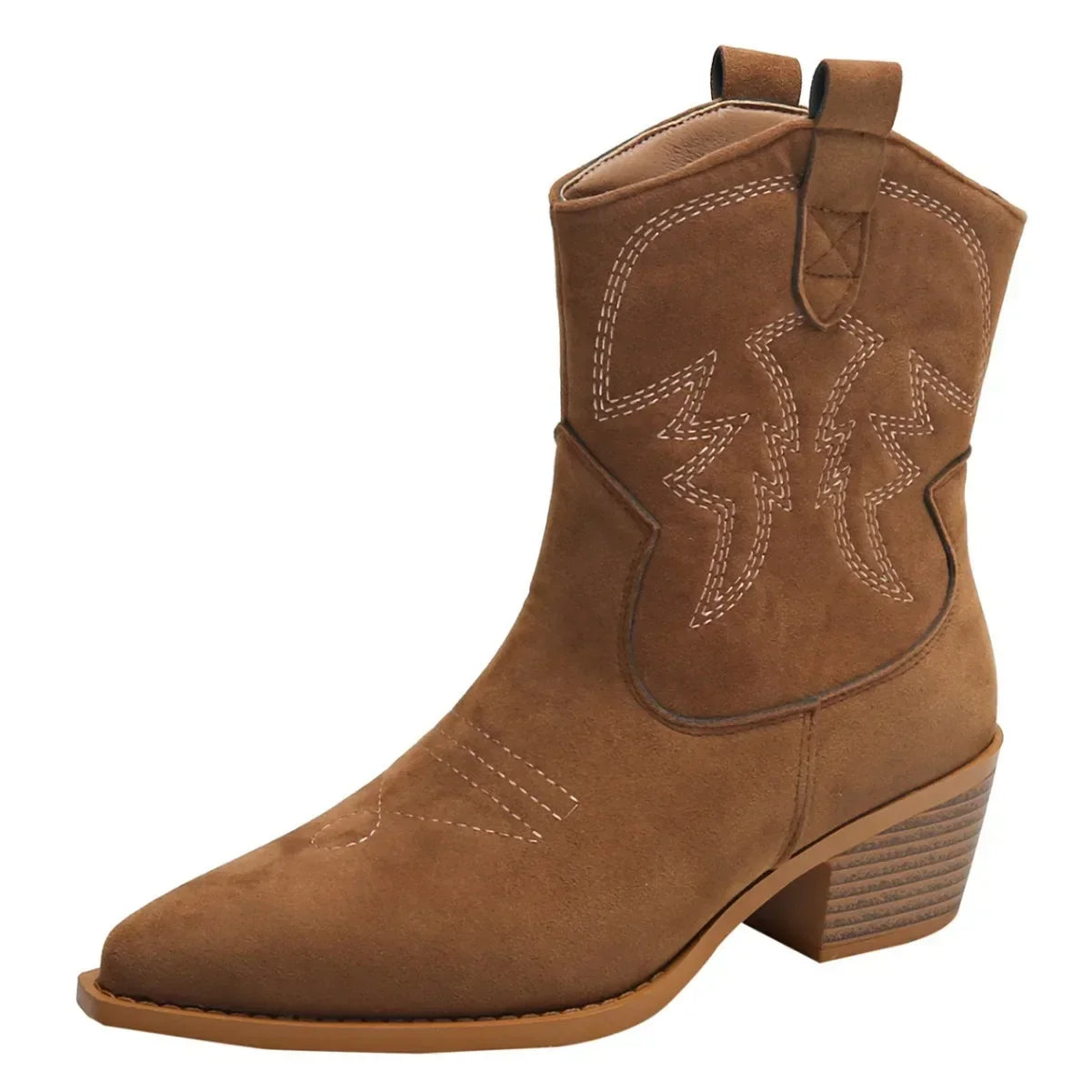 Embroidered Pointed Toe Black Boots for Women β Stylish & Comfortable