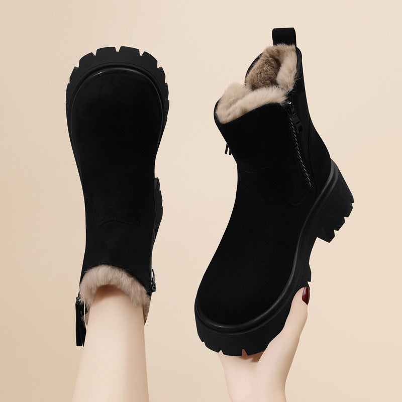Faux Fur Lined Ankle Boots for Women β Stylish & Warm