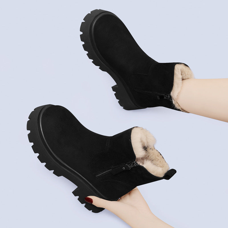 Faux Fur Lined Ankle Boots for Women β Stylish & Warm