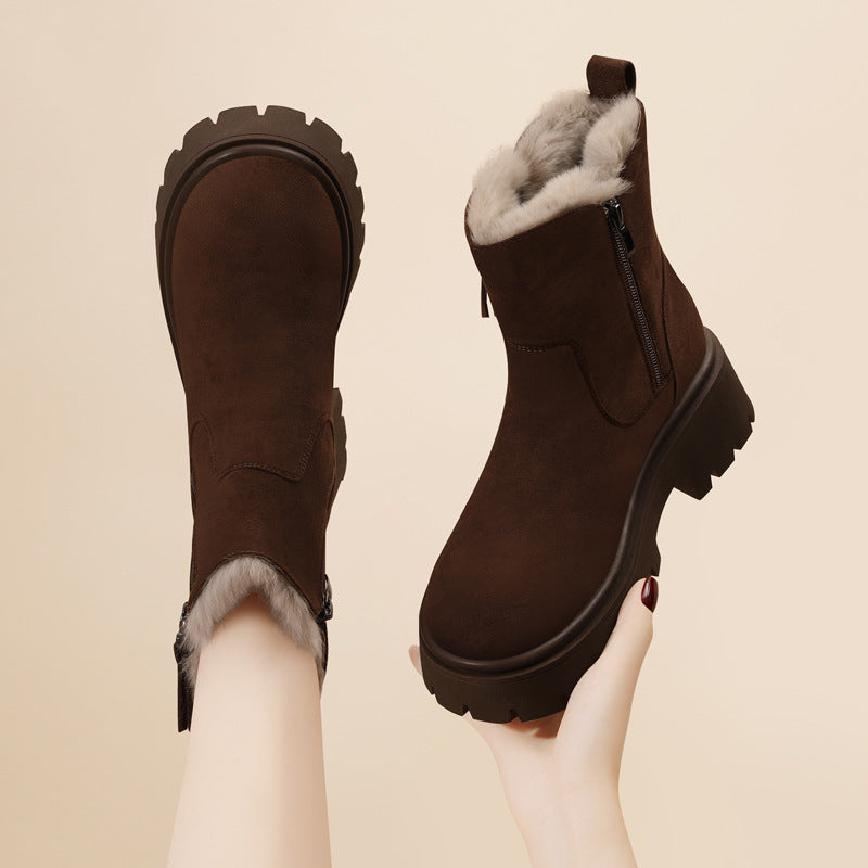 Faux Fur Lined Ankle Boots for Women β Stylish & Warm