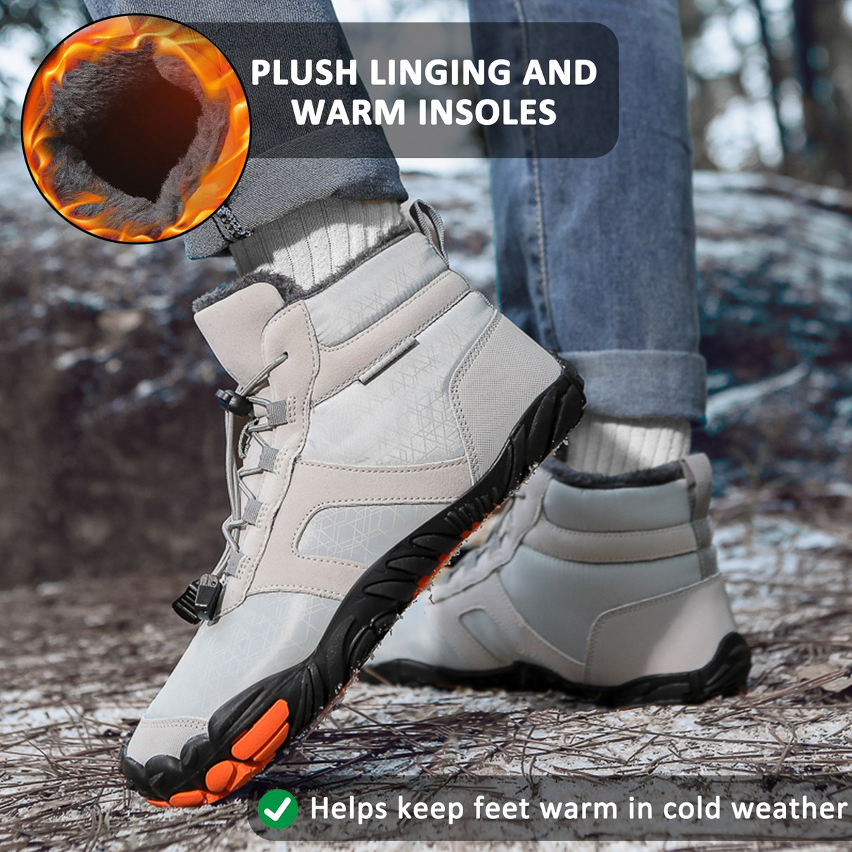 Flexible Waterproof Snow Boots for Unisex – Comfortable & Supportive for Winter Adventures 1