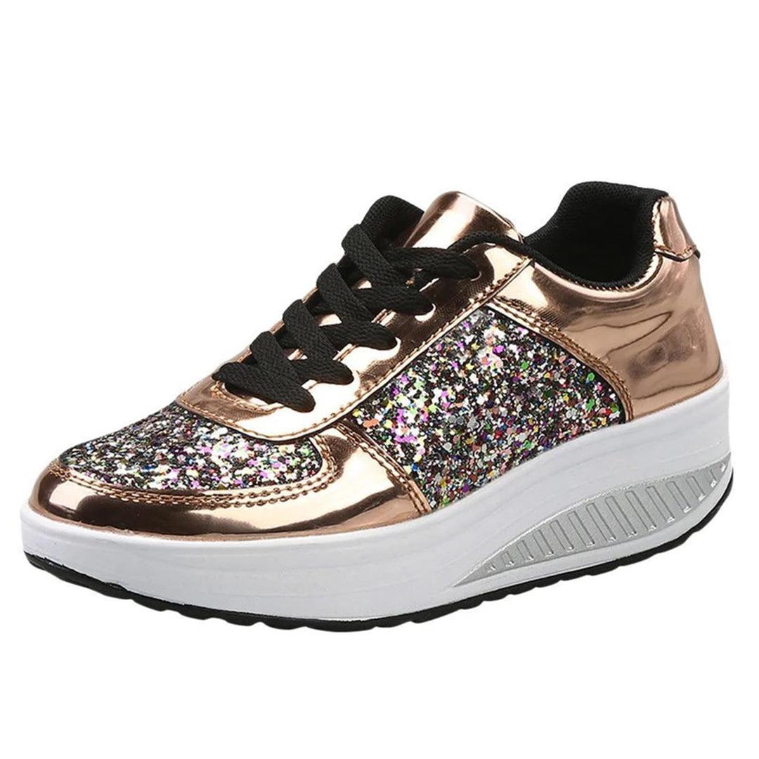 Glitter Platform Sneakers for Women β Stylish & Comfortable Casual Footwear